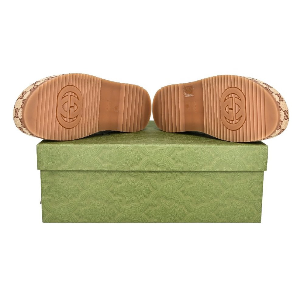 Gucci 573018 Women's GG Canvas Platform Slide Sandals - Picture 10 of 16